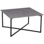 COUCHTISCH 80/80/45 cm quadratisch Schwarz, Hellgrau  - Hellgrau/Schwarz, Design, Stein/Metall (80/80/45cm) - Carryhome