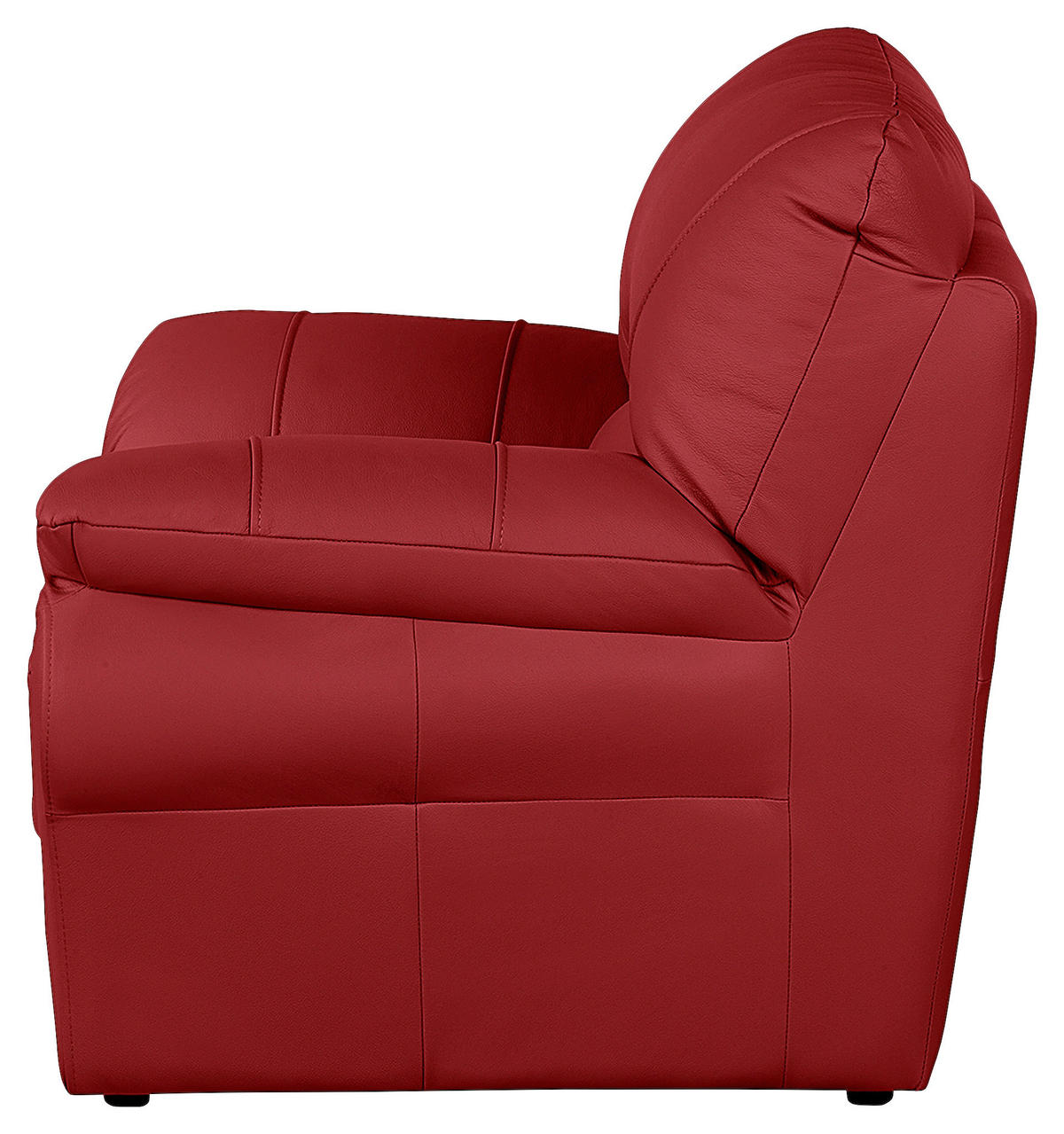 SESSEL in Echtleder Rot  - Rot/Schwarz, Design, Leder/Kunststoff (105/92/85cm) - Livetastic
