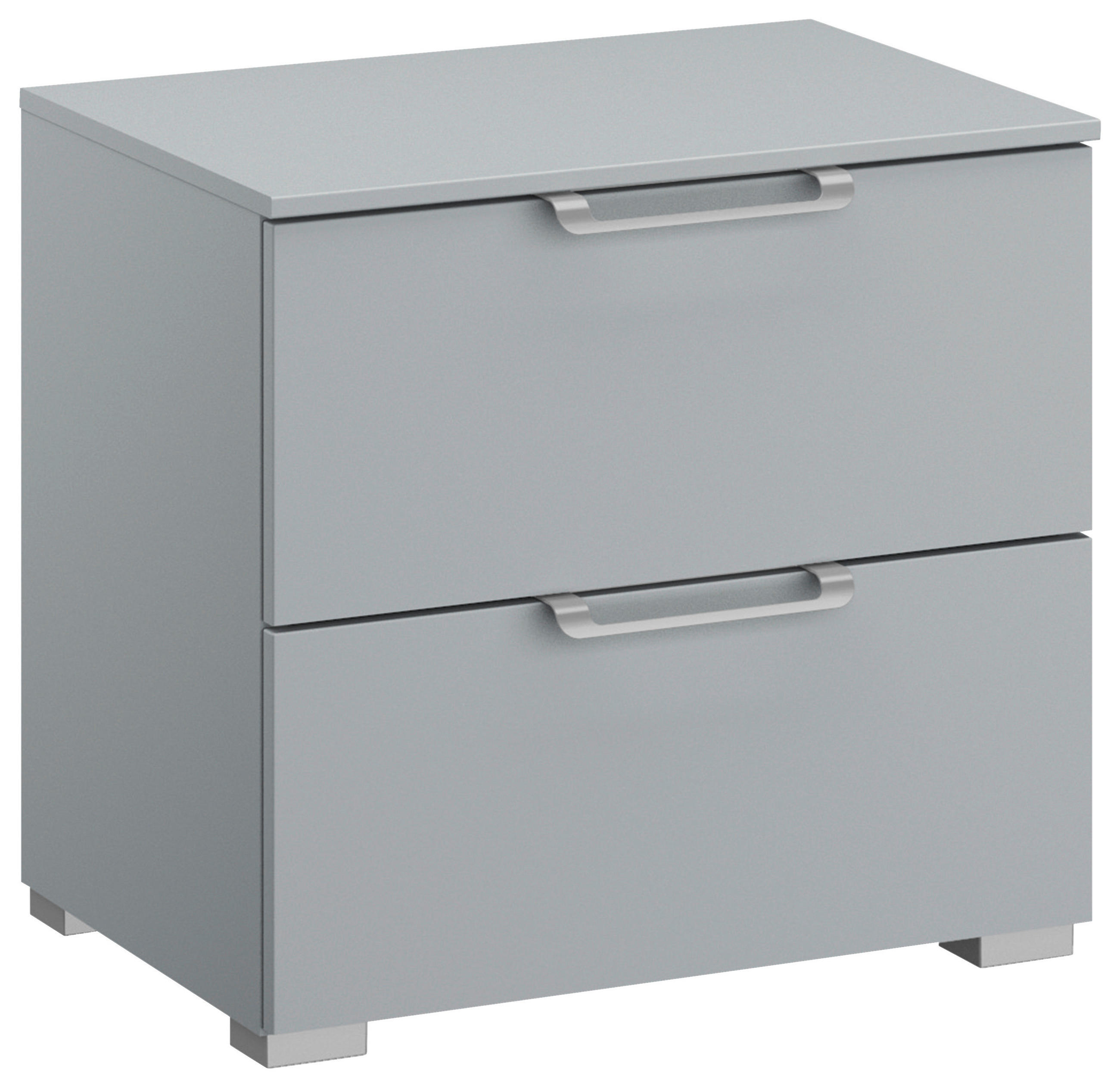 NACHTSCHRANK 50/49/42 cm  - Silberfarben/Hellgrau, Design, Holzwerkstoff/Kunststoff (50/49/42cm) - Novel