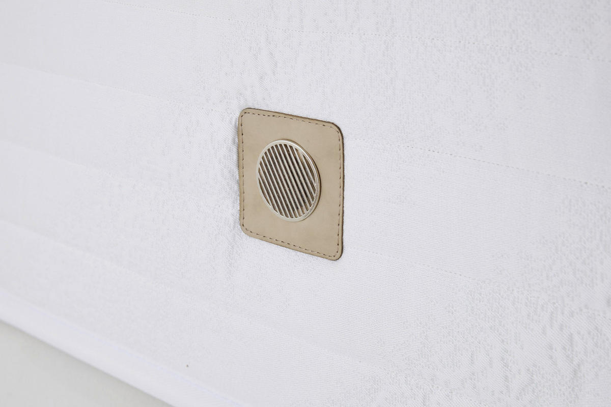 BOXSPRINGMATRATZE ALLURE SICILIA H4, 90/200 cm, Höhe ca.: 31 cm,  - Creme, Basics, Textil (90/200cm)