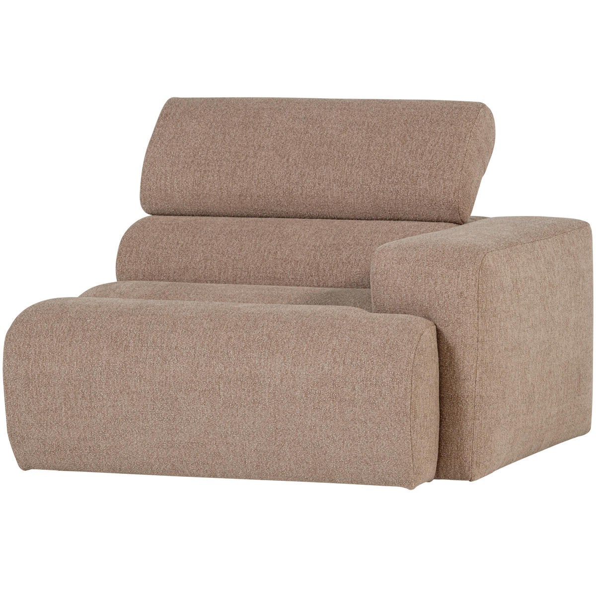 SOFAELEMENT Novi in Bouclé Taupe  - Taupe, Design, Kunststoff/Textil (113/86/109cm) - Livetastic