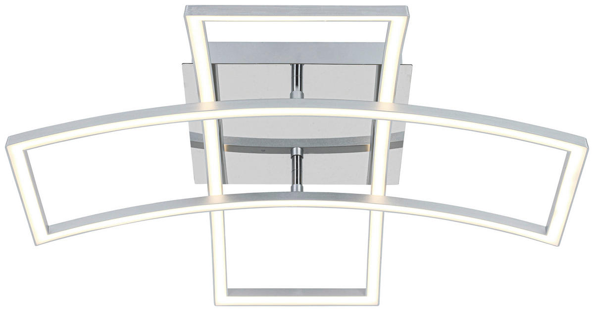 DECKENLEUCHTE 59/59/13 cm   - Chromfarben/Silberfarben, Trend, Kunststoff/Metall (59/59/13cm) - Novel