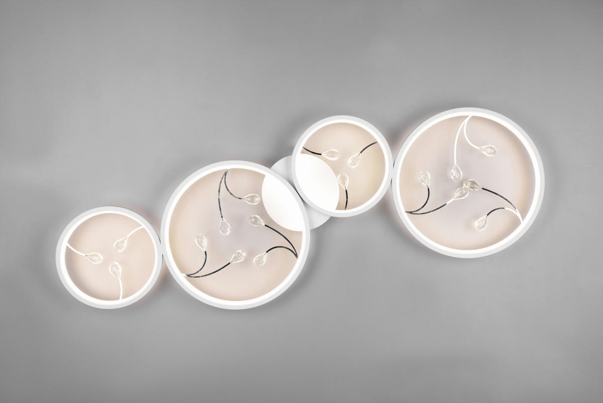 DECKENLEUCHTE    95,5/40/6,5 cm  - Weiß, Design, Metall (95,5/40/6,5cm) - Trio Leuchten