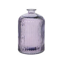 VÁZA, sklo, 23 cm - fialová, Basics, sklo (15/23cm)