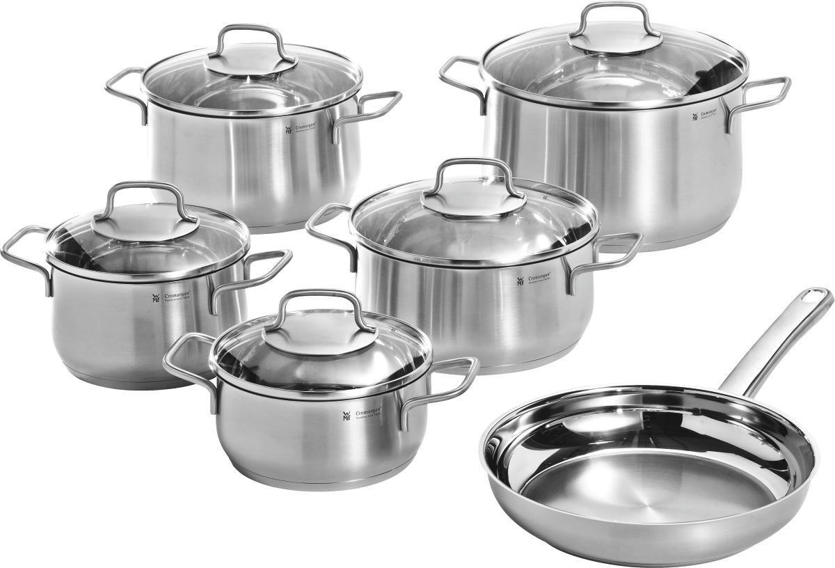KOCHTOPFSET Brilliant 6-teilig - Klar/Edelstahlfarben, Basics, Glas/Metall - WMF