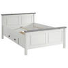BETT 140/200 cm  in Weiß, Grau  - Weiß/Grau, ROMANTIK / LANDHAUS, Holz (140/200cm) - Boxxx