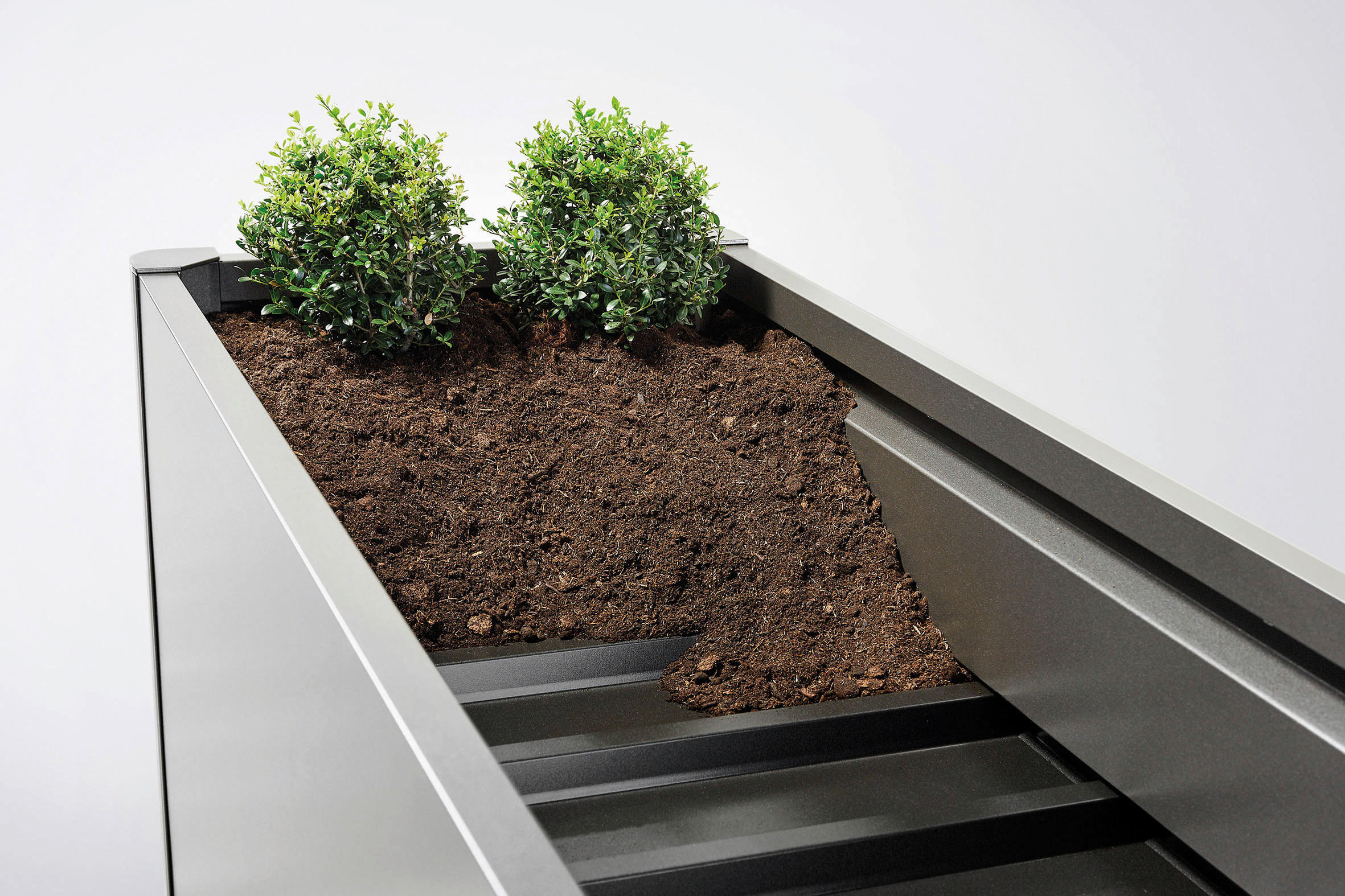 HOCHBEET Belvedere  - Silberfarben, Basics, Metall (201/61/53cm) - Biohort
