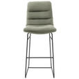 BARHOCKER in Textil Graugrün  - Schwarz/Graugrün, Design, Textil/Metall (52/122/66cm) - Dieter Knoll