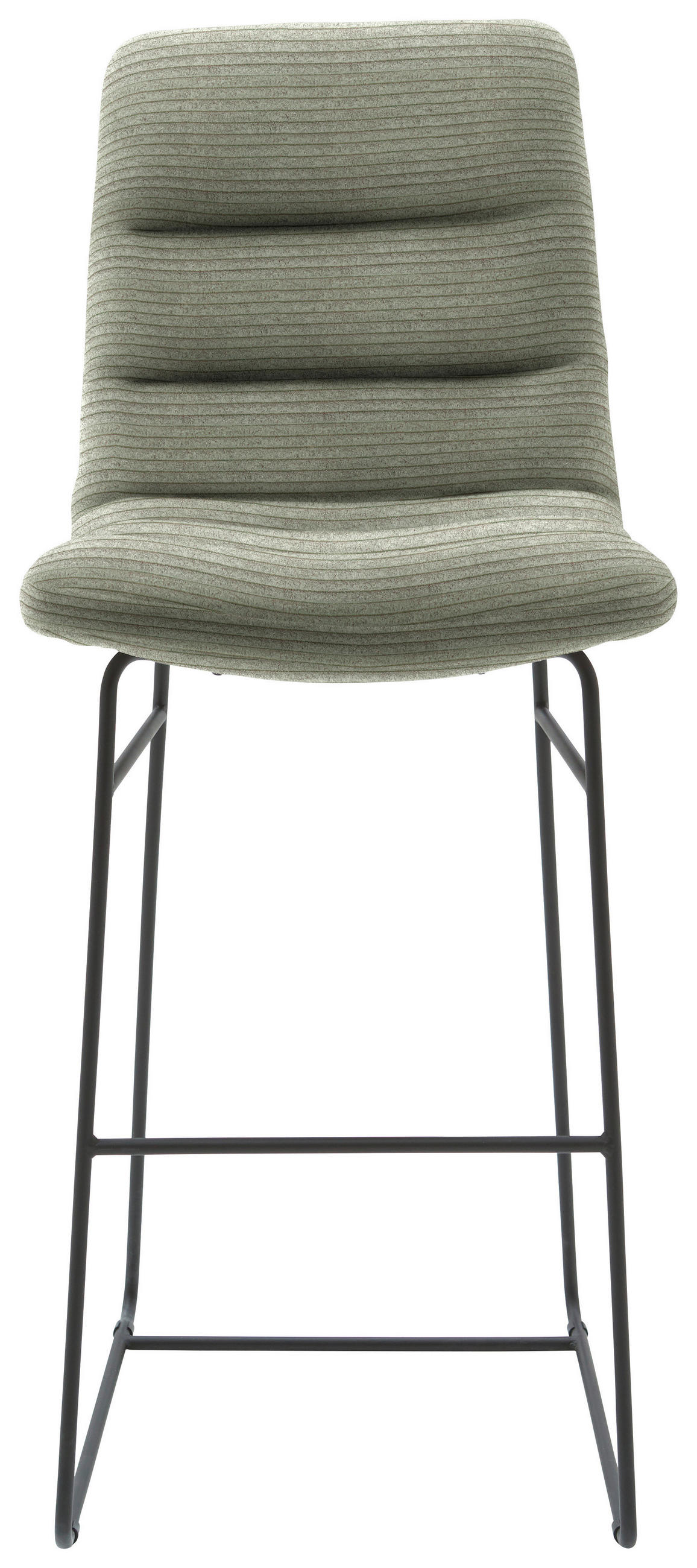 BARHOCKER in Textil Graugrün  - Schwarz/Graugrün, Design, Textil/Metall (52/122/66cm) - Dieter Knoll