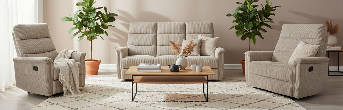 3-SITS SOFFA i manchester ljusbrun  - ljusbrun/svart, Design, metall/textil (184/108/89cm) - Livetastic