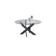COUCHTISCH Sicherheitsglas rund Grau, Schwarz  - Schwarz/Grau, Design, Glas/Metall (80/45cm) - Linea Natura