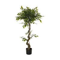 KUNSTPFLANZE Ficus Benjamina  - Schwarz/Braun, Basics, Kunststoff (70/120/70cm) - MID.YOU