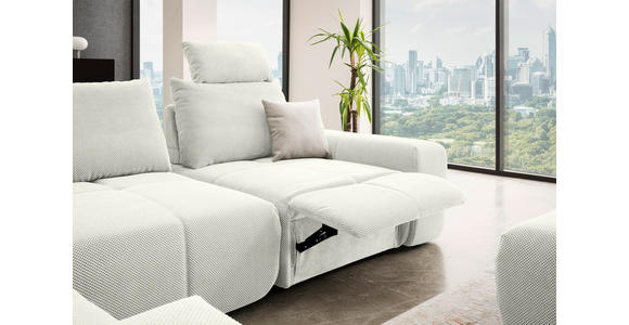 ECKSOFA in Velours Creme 236/326 cm - Creme/Schwarz, Design, Kunststoff/Textil (236/326cm) - Xora