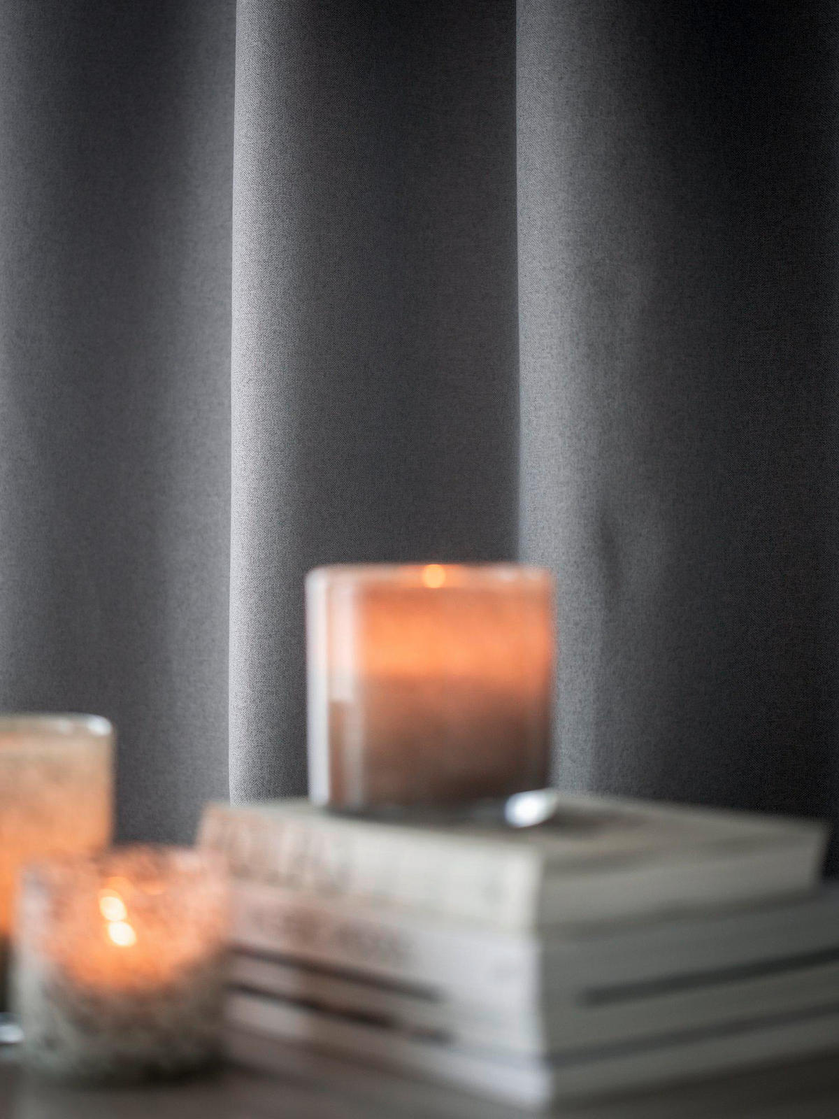 VERDUNKELUNGSVORHANG black-out (lichtundurchlässig)  - Grau, Basics, Textil (140/270cm)