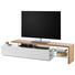 LOWBOARD Eiche furniert matt Eichefarben, Weiß - Eichefarben/Weiß, Design, Glas/Holz (204/44/40cm) - Xora