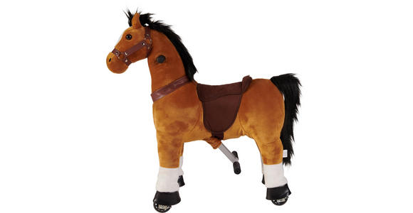 GALOPPSPIELPFERD - Braun, Trend, Textil/Metall (92/35/100cm) - My Baby Lou