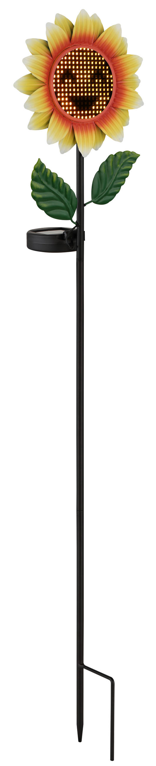 SOLARLEUCHTE Coralie 19/6/100 cm  - Gelb/Schwarz, Design, Kunststoff/Metall (19/6/100cm) - Globo