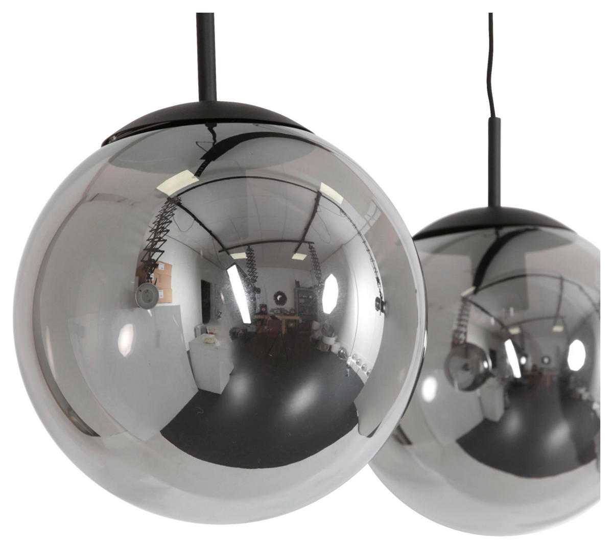 PENDELLEUCHTE  25/40-150/120 cm   - Schwarz, Trend, Glas/Metall (25/40-150/120cm)