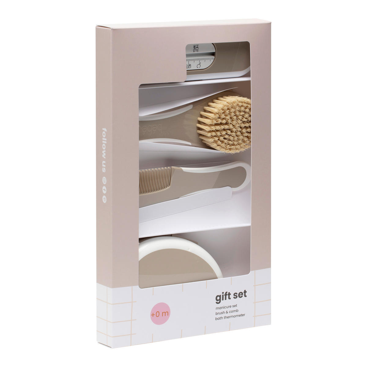 BABYGESCHENKSET - Taupe, Basics, Kunststoff (22.1/22.1/5cm) - Bebe Jou