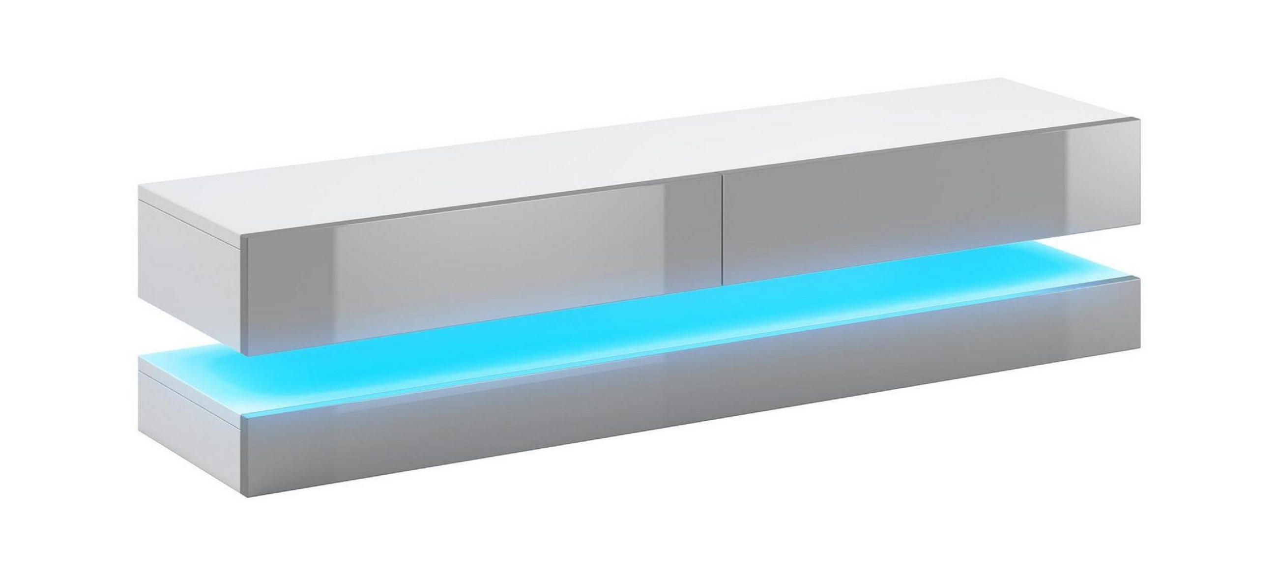 TV-BÄNK  i 140/25/34 cm  - vit/grå, Design, trämaterial (140/25/34cm) - MID.YOU