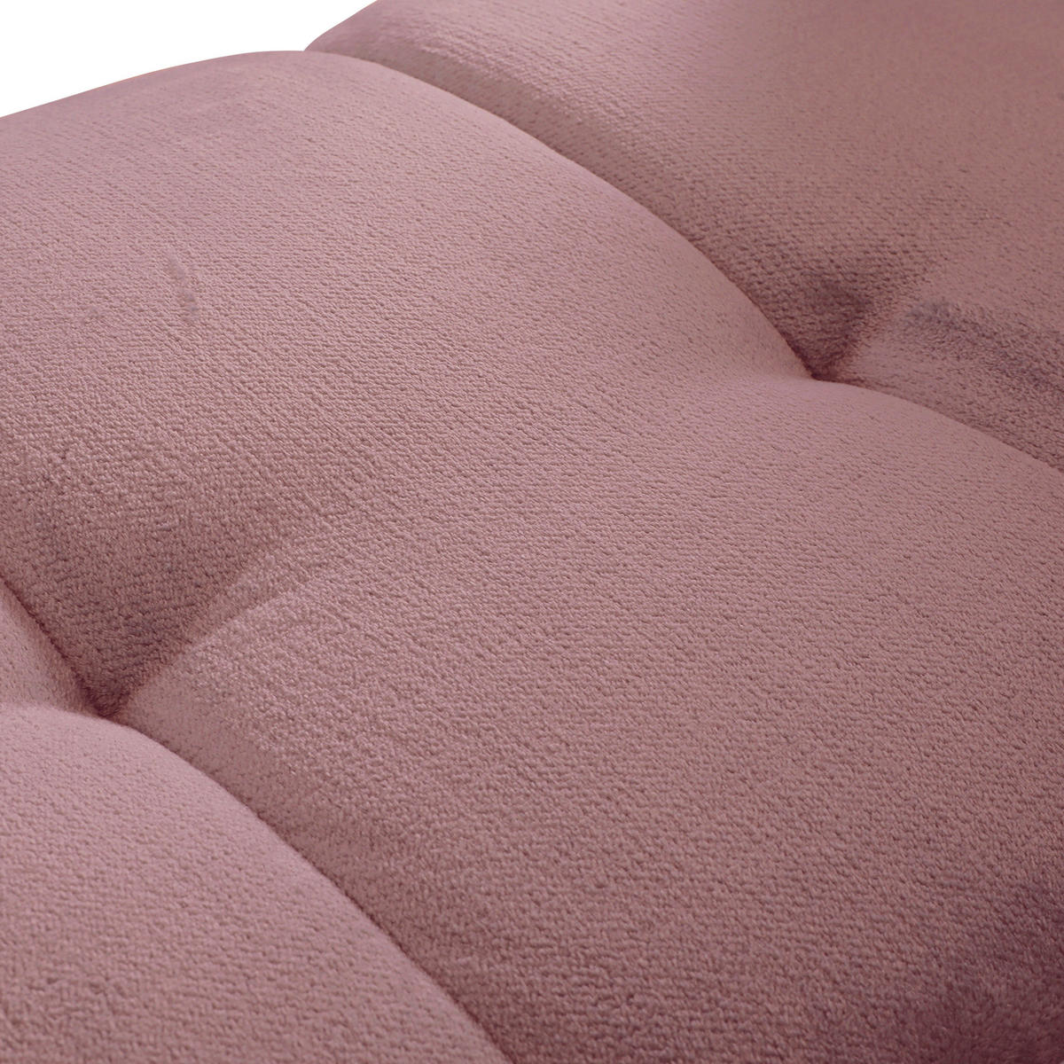 BIGSOFA in Plüsch Rosa  - Schwarz/Rosa, Konventionell, Kunststoff/Textil (220/67/106cm) - MID.YOU