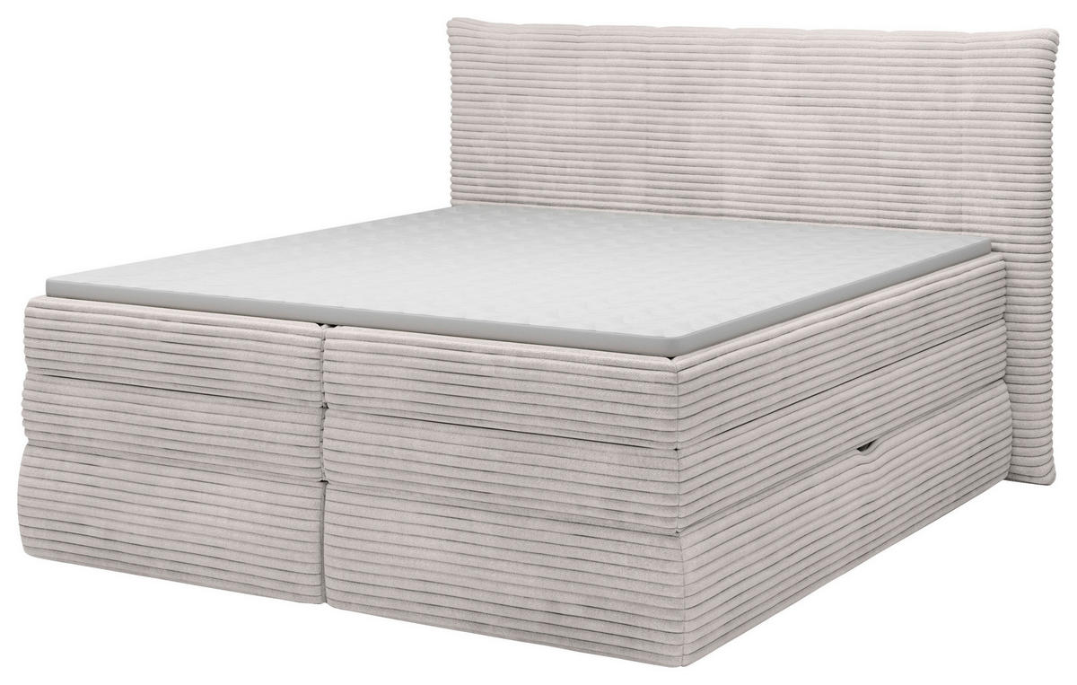 BOXSPRINGBETT 180/200 cm  in Naturfarben  - Schwarz/Naturfarben, Design, Kunststoff/Textil (180/200cm) - Chameo