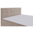 BOXSPRINGBETT 140/200 cm  in Beige  - Beige/Schwarz, KONVENTIONELL, Kunststoff/Textil (140/200cm) - Carryhome