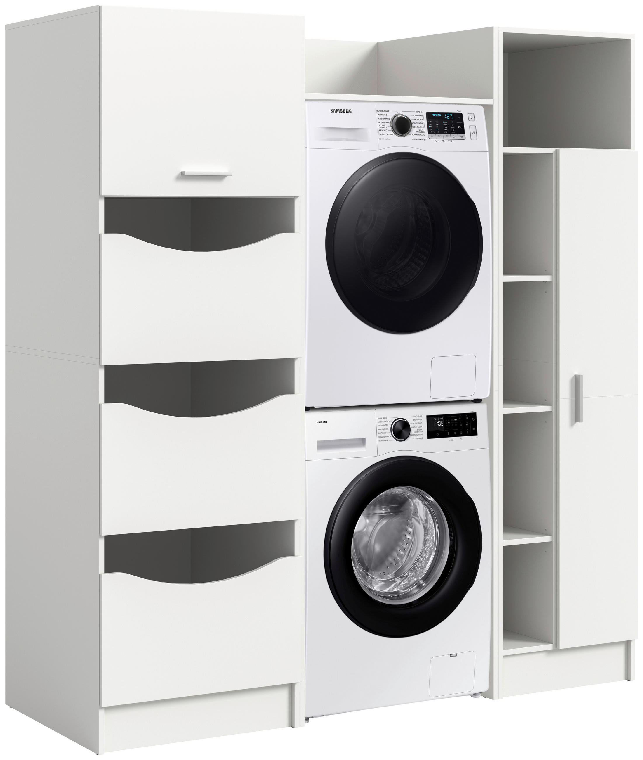 HAUSWIRTSCHAFTSRAUM 166/195/62 cm Weiss  - Weiss, Basics, Holzwerkstoff (166/195/62cm) - MID.YOU