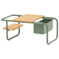 LOUNGETISCH  - Grün/Teakfarben, Design, Holz/Metall (83,5/46/36cm) - Zebra 