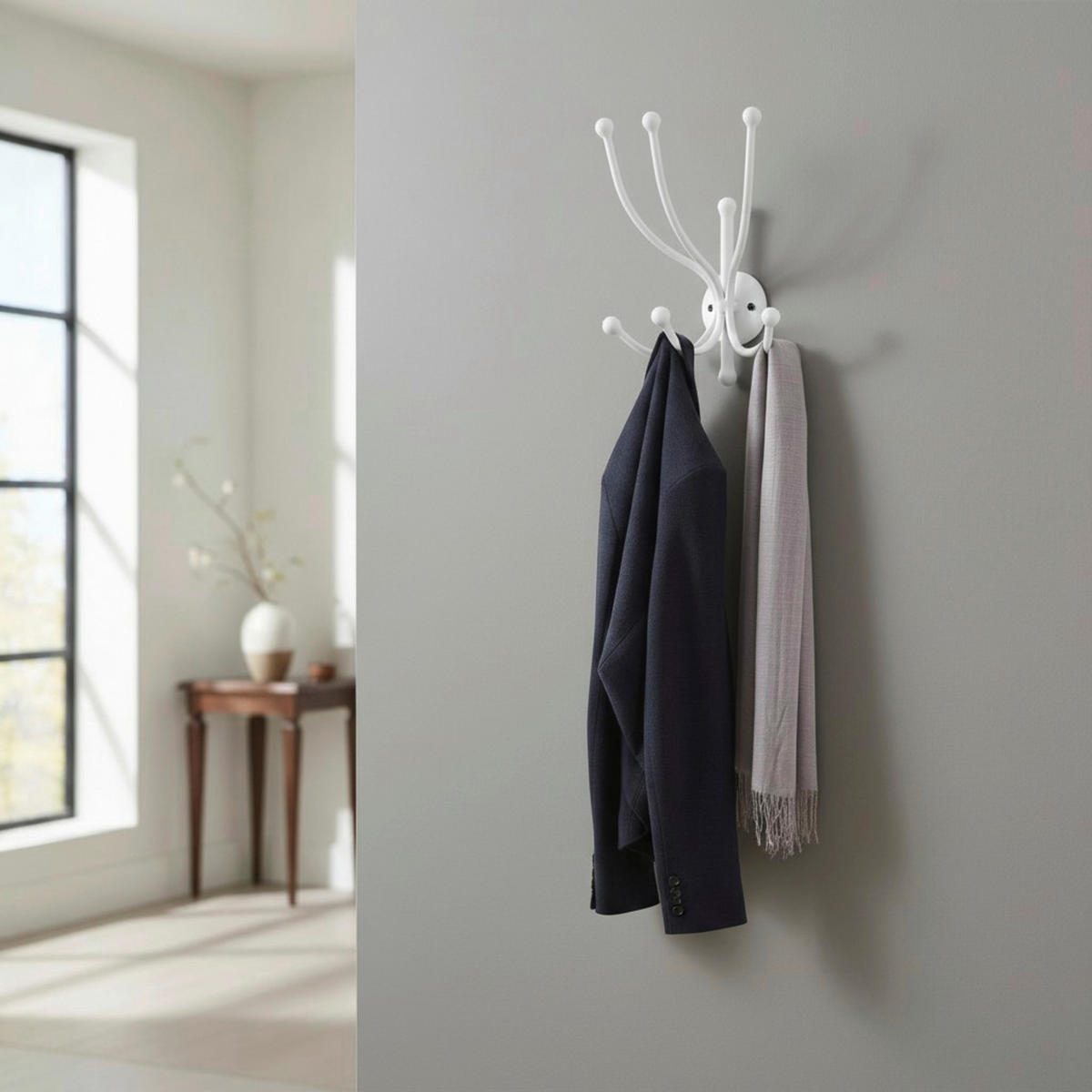 WANDGARDEROBE 19/29/14 cm  - Weiss, Design, Metall (19/29/14cm)