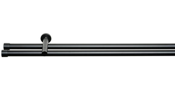 VORHANGSTANGENSET 200 cm  - Schwarz, Basics, Metall (200cm) - Homeware
