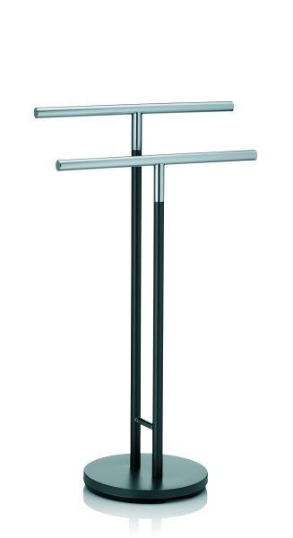 HANDTUCHHALTER Anthrazit, Silberfarben - Anthrazit/Silberfarben, KONVENTIONELL, Metall (30/92,5cm) - Kela