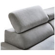ECKSOFA Hellgrau Webstoff  - Hellgrau/Schwarz, Design, Textil/Metall (235/280cm) - Hom`in