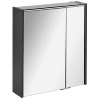 SPIEGELSCHRANK 60/68/15 cm  - Anthrazit/Silberfarben, MODERN, Glas/Holzwerkstoff (60/68/15cm) - Voleo