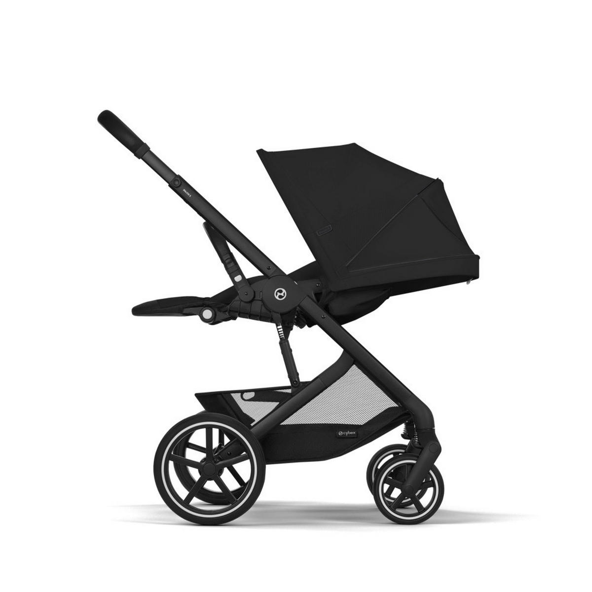 KINDERWAGEN  Balios S Lux  Moon Black  - Schwarz, Basics, Textil/Metall (91/60/110cm) - cybex GOLD