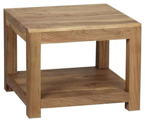 COUCHTISCH Akazie massiv quadratisch Akaziefarben - Akaziefarben, Design, Holz (60/60/40cm) - MID.YOU