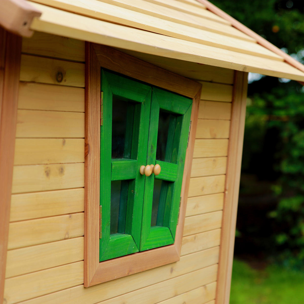 SPIELHAUS 264/203/177 cm  - Braun/Weiß, KONVENTIONELL, Holz/Kunststoff (264/203/177cm) - Ambia Garden