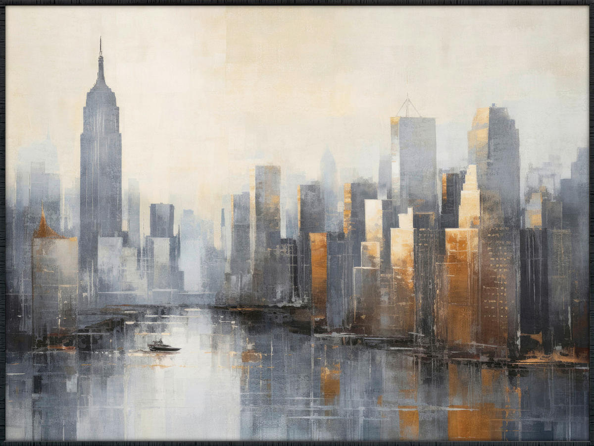 ÖLGEMÄLDE Landschaft & Natur 120/90 cm  - Beige/Schwarz, Trend, Holz/Kunststoff (120/90cm) - Monee