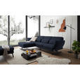 ECKSOFA Dunkelblau Flachgewebe  - Schwarz/Dunkelblau, Design, Textil/Metall (176-217/279-327cm) - Dieter Knoll