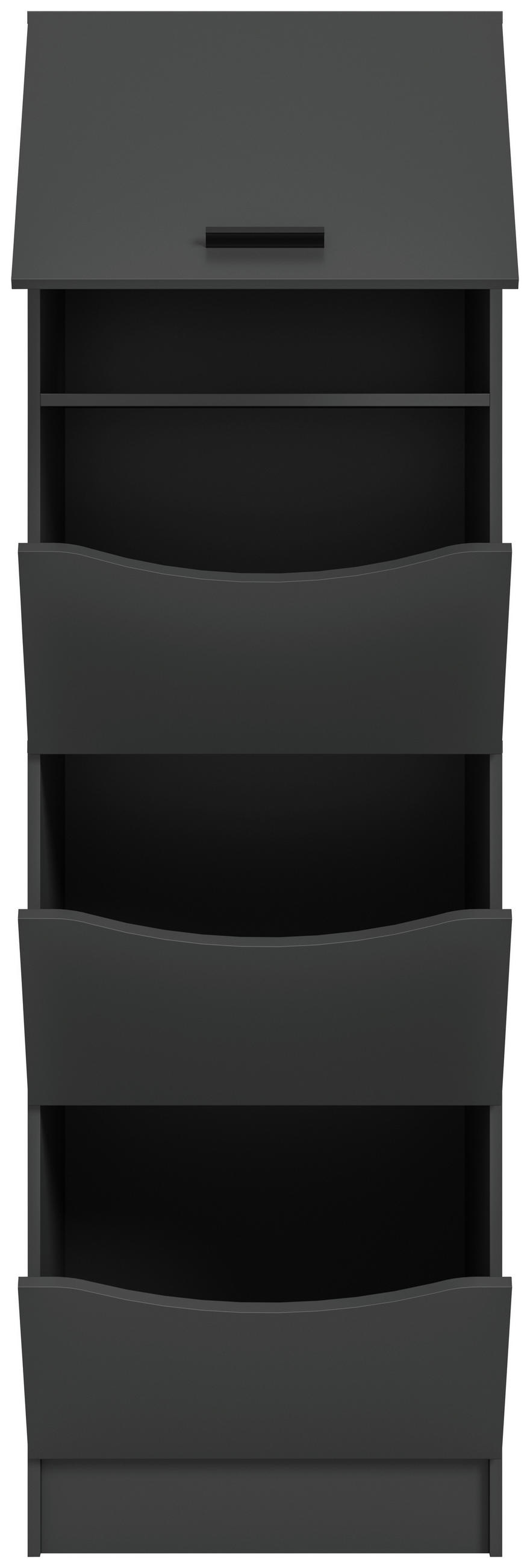 HOCHSCHRANK 60/195/68 cm  - Anthrazit/Schwarz, Basics, Holzwerkstoff/Kunststoff (60/195/68cm) - MID.YOU