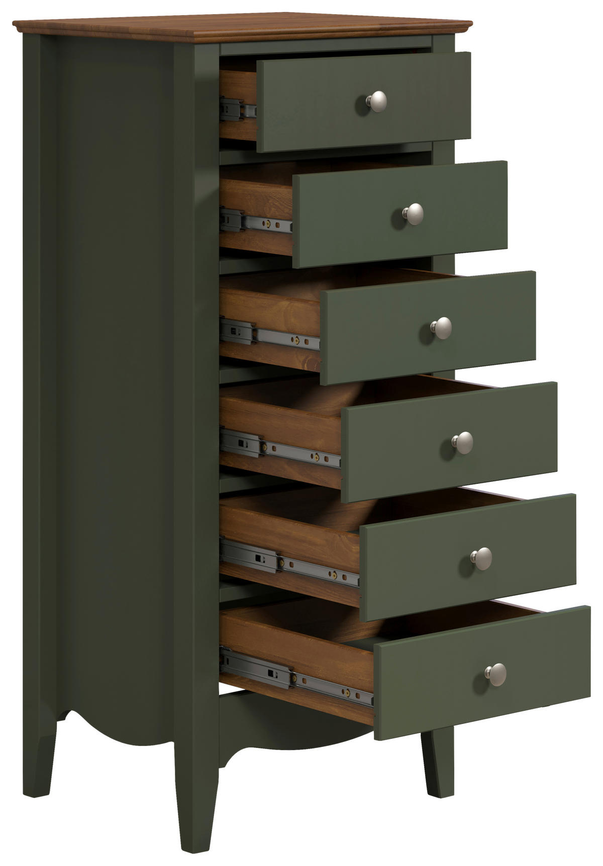 KOMMODE  in 50/110/42 cm  - Dunkelgrün/Dunkelbraun, LIFESTYLE, Holz/Holzwerkstoff (50/110/42cm)
