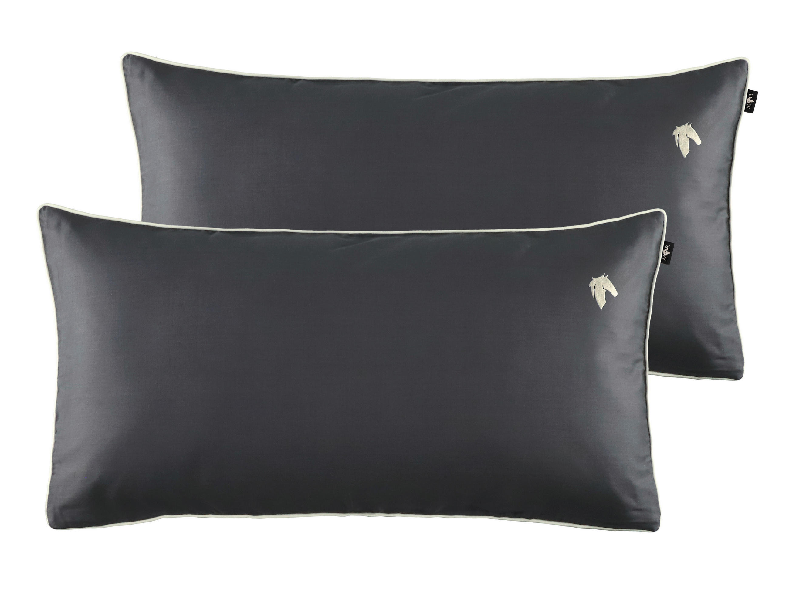 KISSENHÜLLEN-SET Marcel.Remus.Design - Palma anthrazit 40/80 cm  - Anthrazit, Design, Textil (40/80cm) - Marcel Remus