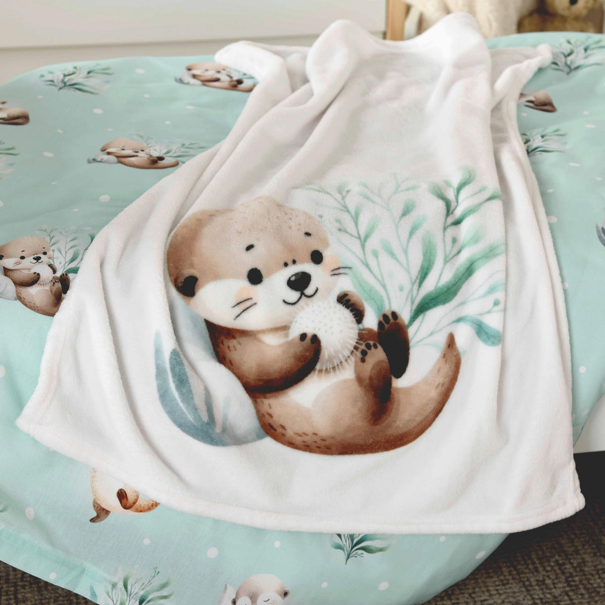 BABYDECKE Schnuffel-Otter 75/100 cm  - Multicolor/Weiß, Basics, Textil (75/100cm) - baby best