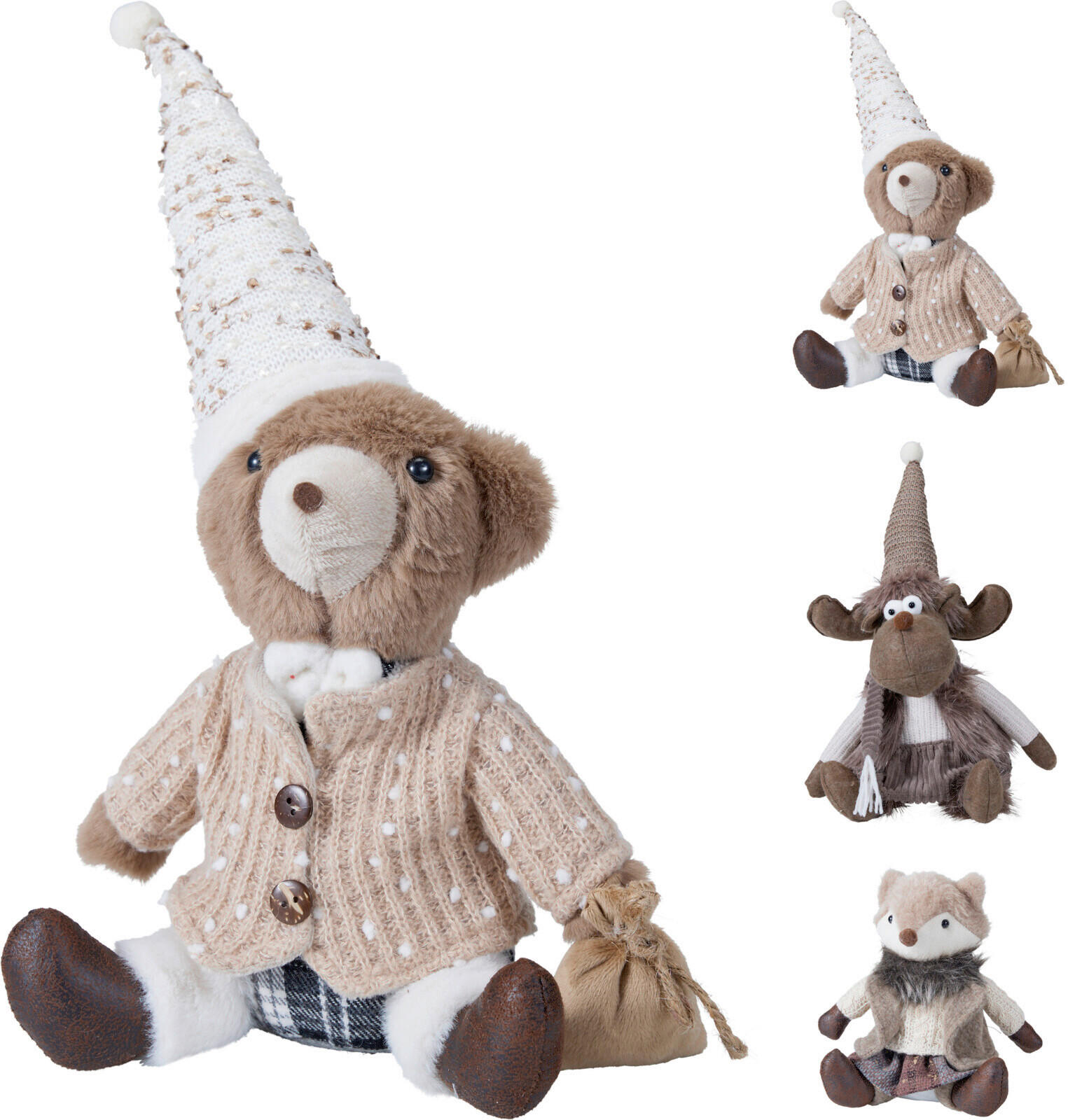 DEKOR ÁLLATFIGURA - többszínű, Basics, textil (22cm)