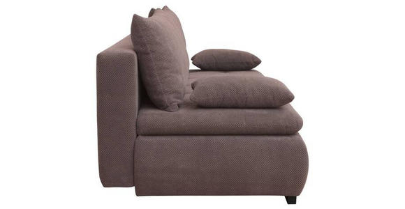 SCHLAFSOFA Webstoff, Plüsch Braun - Schwarz/Braun, KONVENTIONELL, Textil (203/72-96/98cm) - Novel
