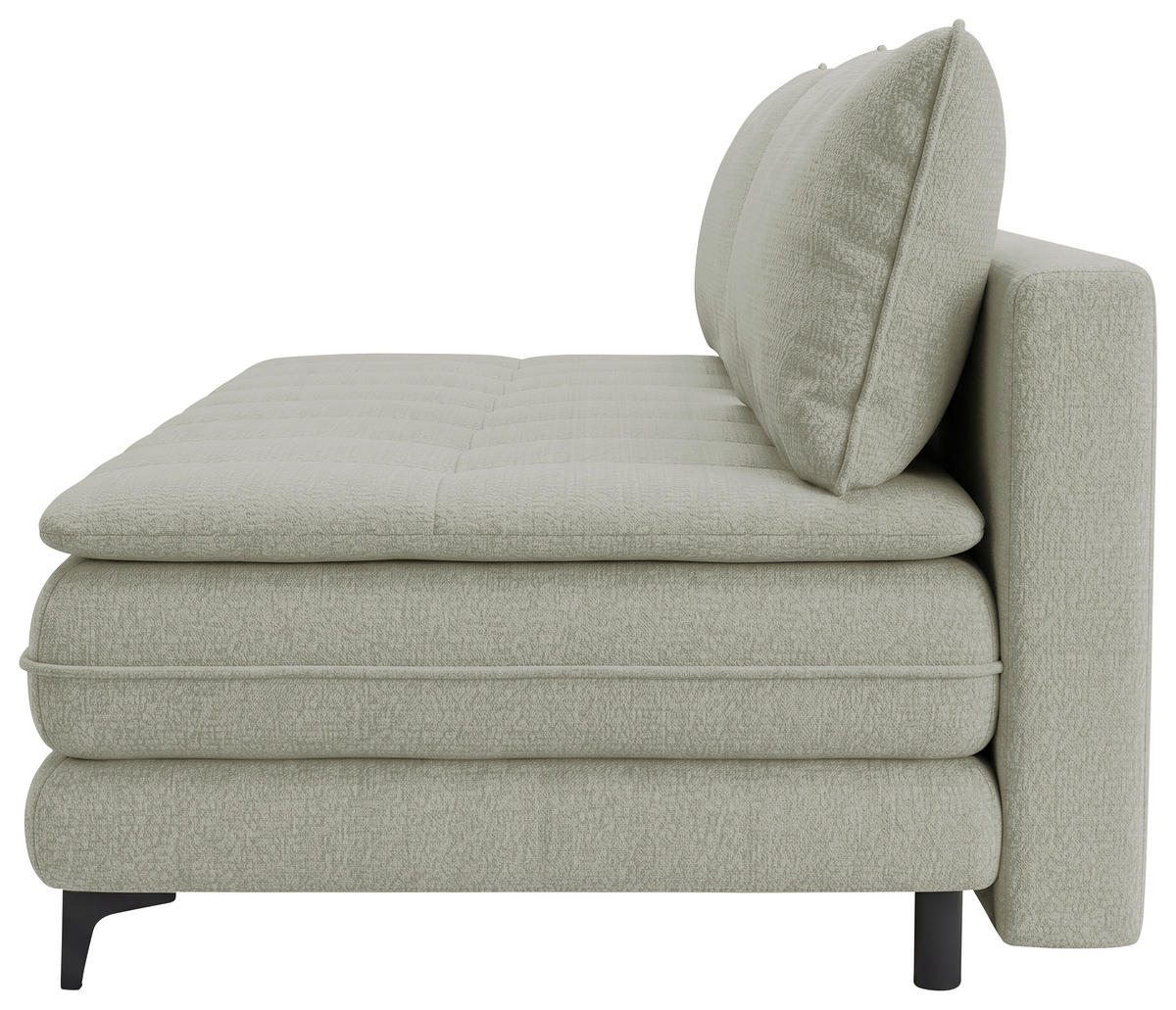 SCHLAFSOFA Chenille Hellgrau  inkl. Bettkasten, Schlaffunktion, Topper  - Hellgrau/Schwarz, Design, Textil/Metall (200/95/92cm) - Stylife