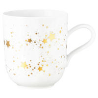 KAFFEEBECHER  400 ml   - Goldfarben/Weiß, Design, Keramik (0,40l) - Seltmann Weiden