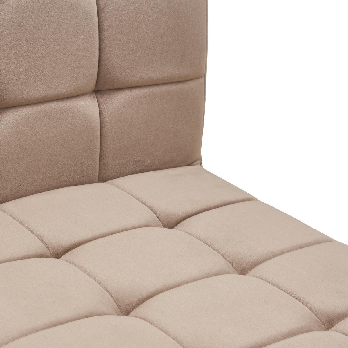 STUHL  in Samt  - Taupe/Eichefarben, Modern, Holz/Textil (46/91/61cm) - MID.YOU