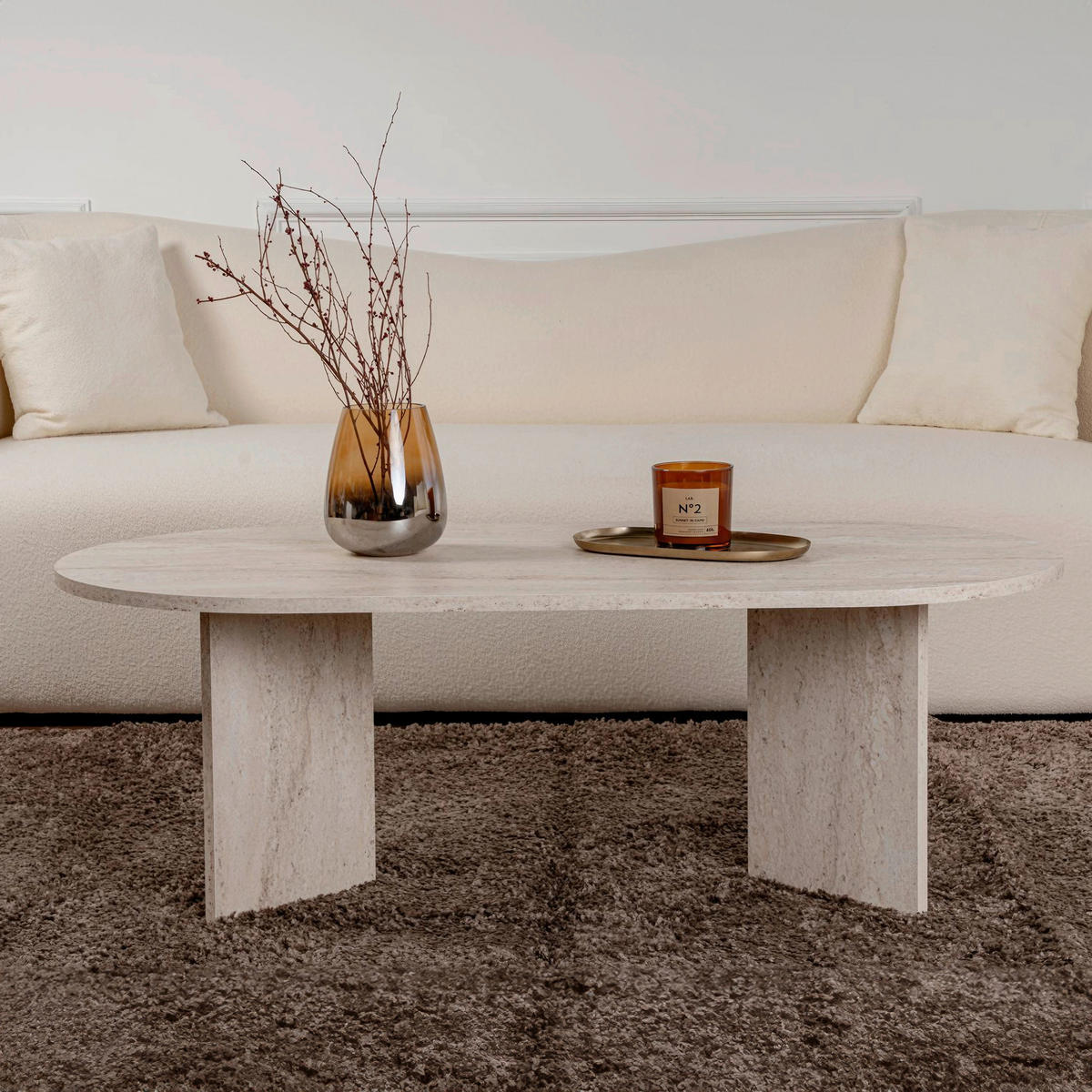 COUCHTISCH Elfenbein  - Elfenbein, Design, Holzwerkstoff (119/40/60cm) - MID.YOU
