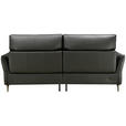 2-SITZER-SOFA  in Echtleder Schwarz   - Schwarz, Design, Leder/Metall (191/98/101cm) - Novel